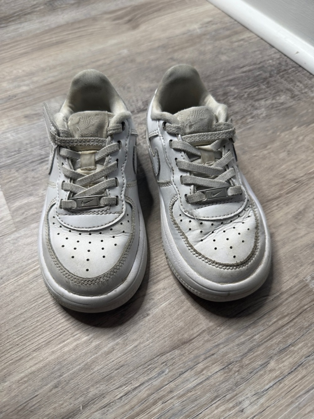 Toddler White Nike Air Force 1s Low top Size 10c